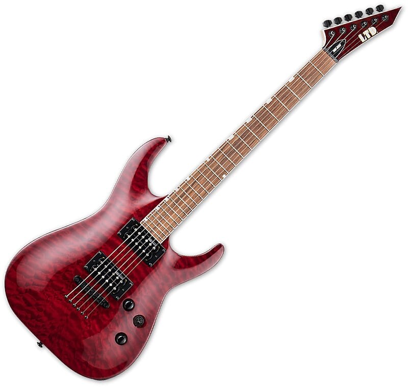 

Электрогитара ESP LTD MH-200QM NT Electric Guitar See Thru Black Cherry