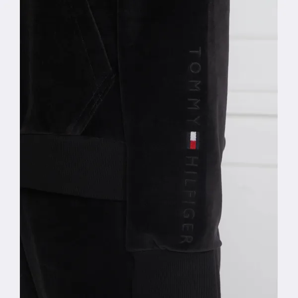 Велюровая толстовка Hwk стандартного кроя Tommy Hilfiger, черный — фото 4