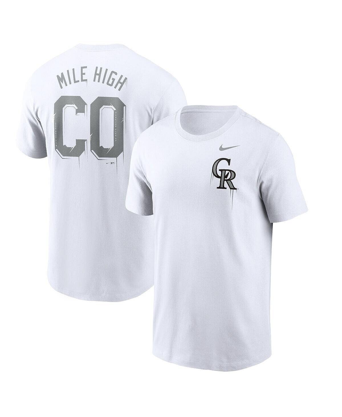 

Мужская белая футболка Colorado Rockies Mile High Hometown Nike, Белый, Мужская белая футболка Colorado Rockies Mile High Hometown Nike
