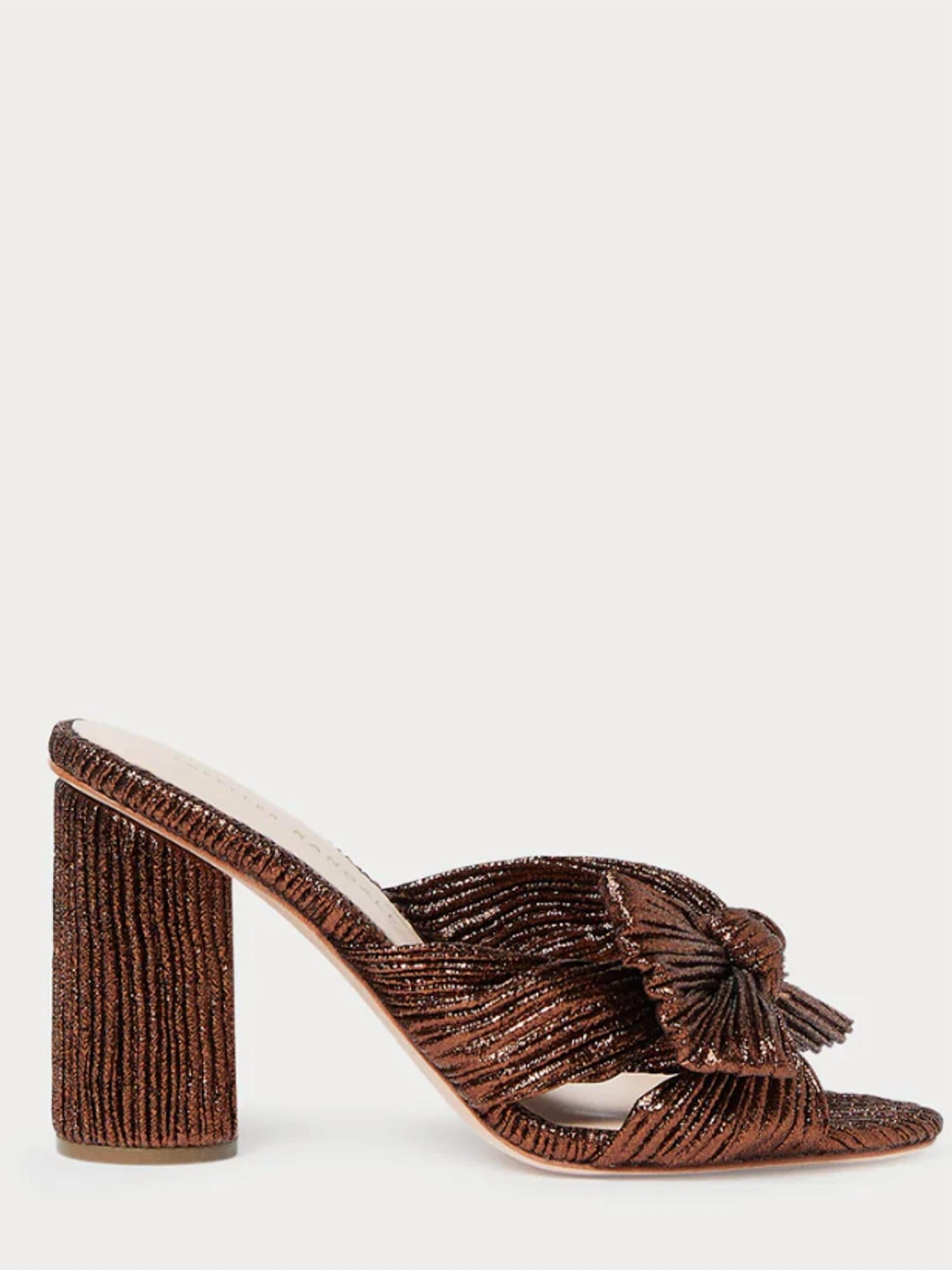 Penny металлизированные мюли на квадратном каблуке цвета мокко Loeffler Randall, мокко — фото 2