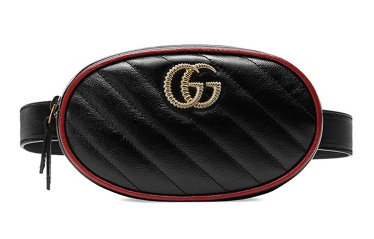 

GUCCI Мармонт Сумка через плечо из стёганой кожи Женская чёрная