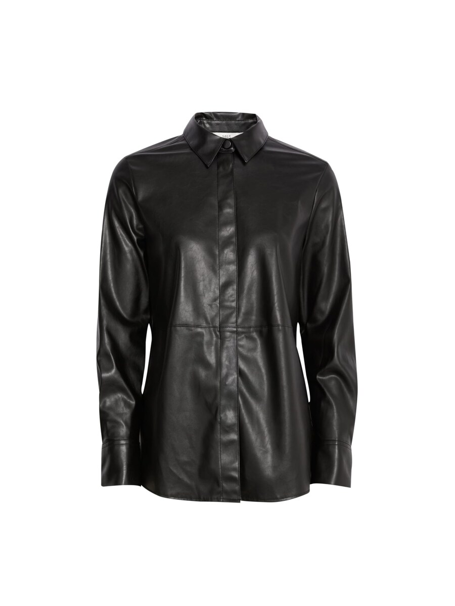 

Кожаная куртка Marks & Spencer Between-Season Jacket, черный