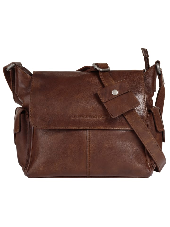 

Сумка через плечо коньячного цвета SPIKES & SPARROW