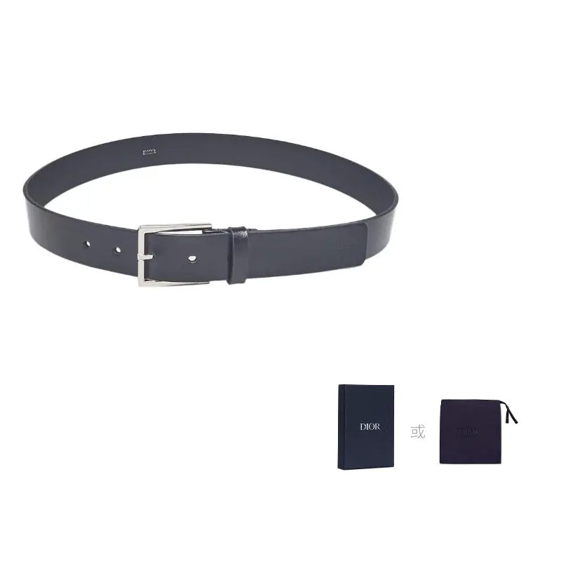 

DIOR Кожаный мужской ремень черный шириной 3 см, Black