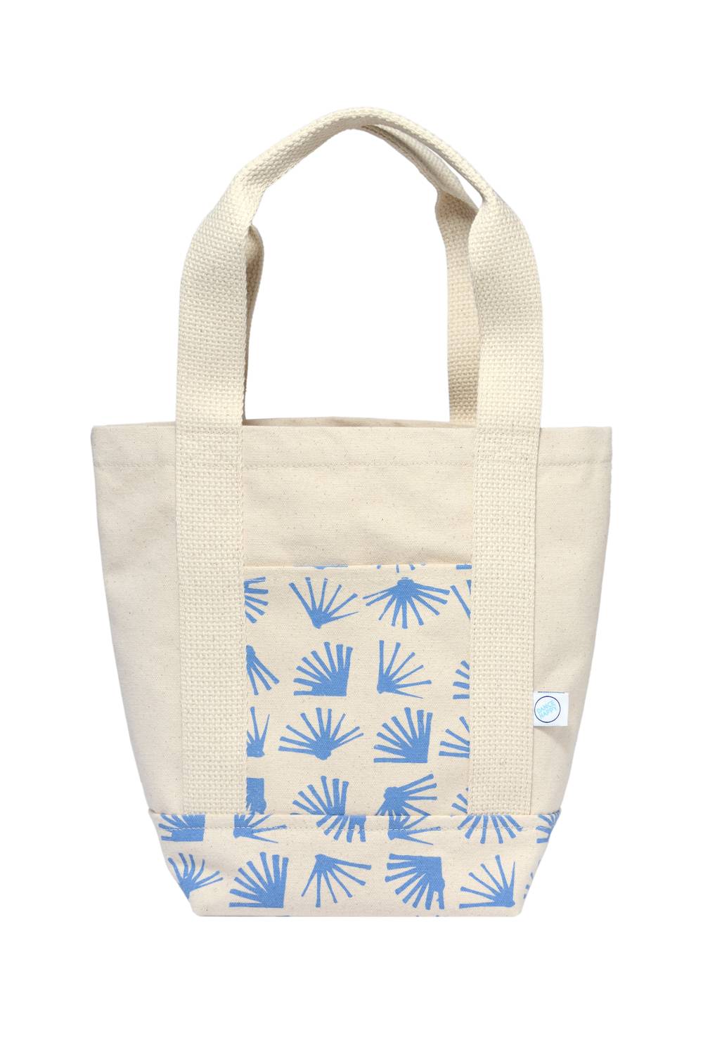 

Женская мини-сумка-тоут Ginkgo в цвете слоновая кость/синий Dance Happy Designs