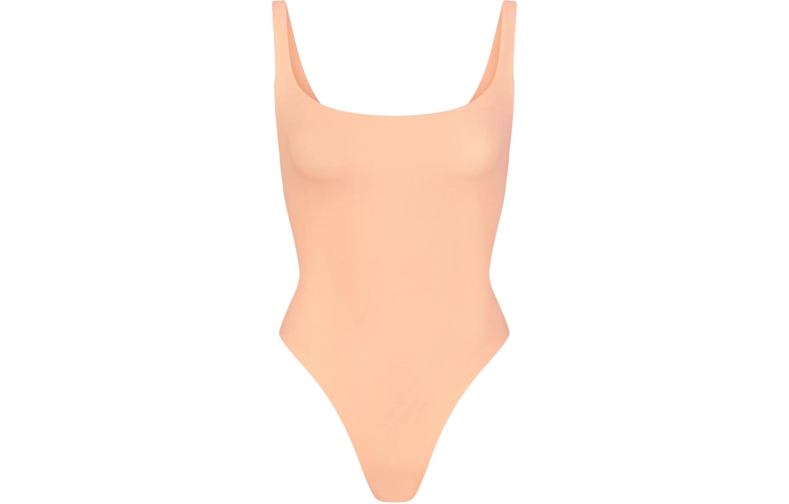 

SKIMS FITS EVERYBODY SQUARE NECK Боди для женщин Цвет Faded Nectar