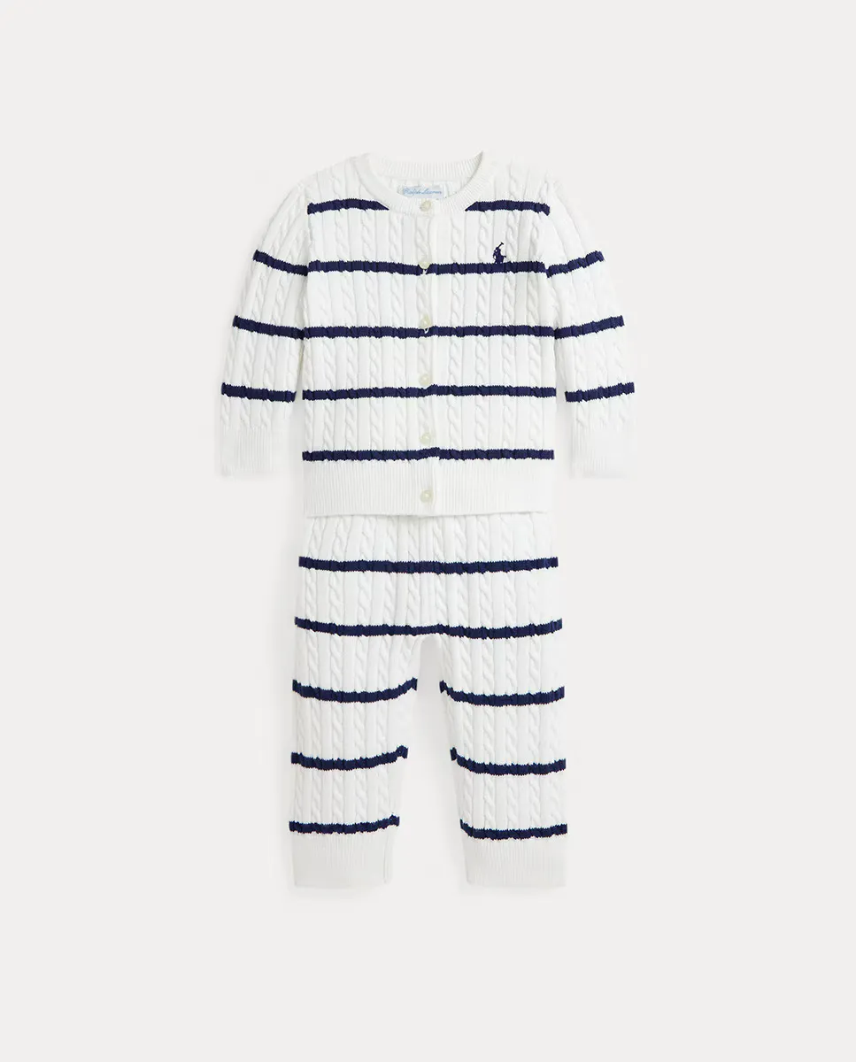 

Комплект из двух частей для девочки из хлопка Polo Ralph Lauren, мультиколор