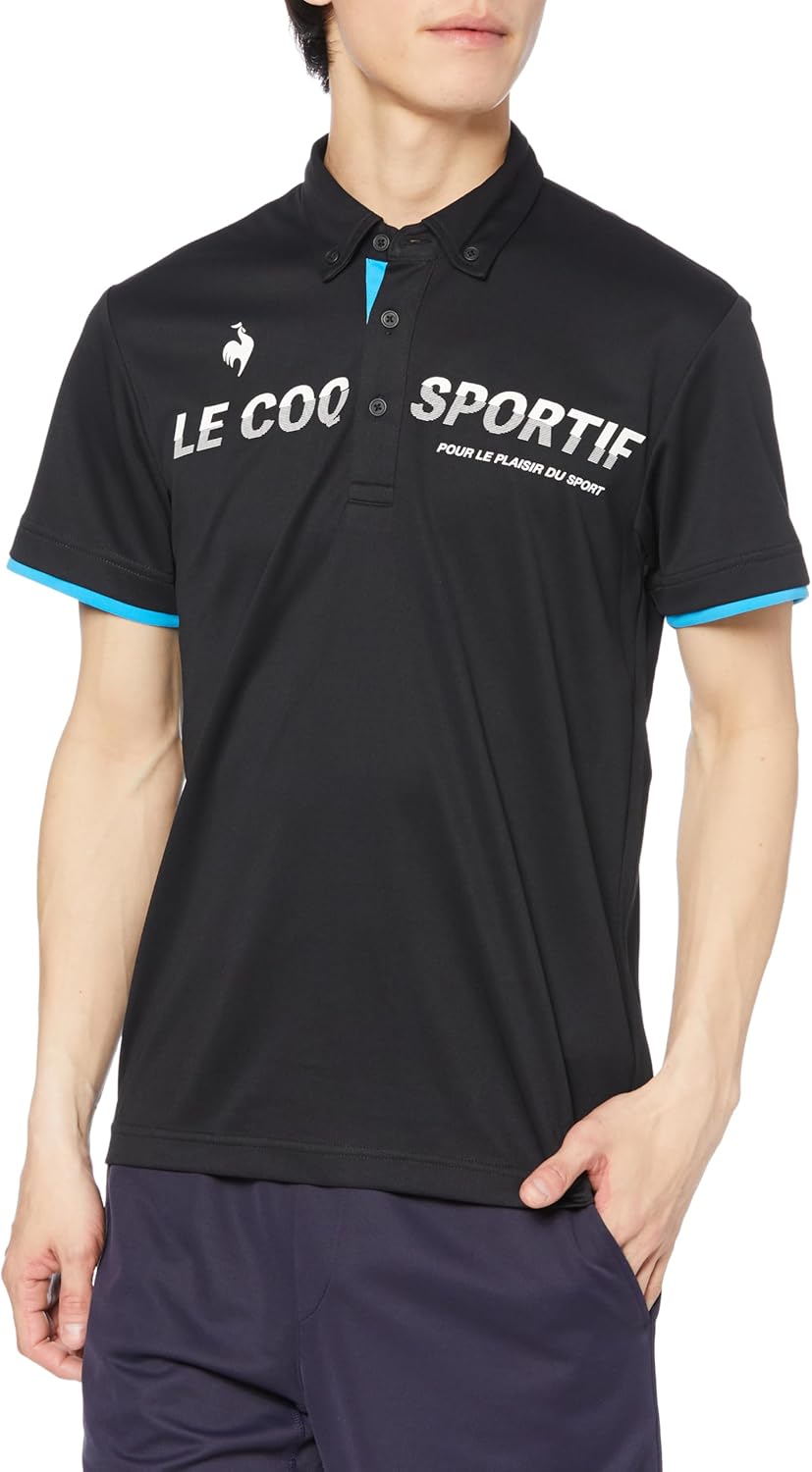

Мужская поло-рубашка с коротким рукавом Le Coq Sportif - влагоотводящая, быстросохнущая, эластичная тренировочная рубашка