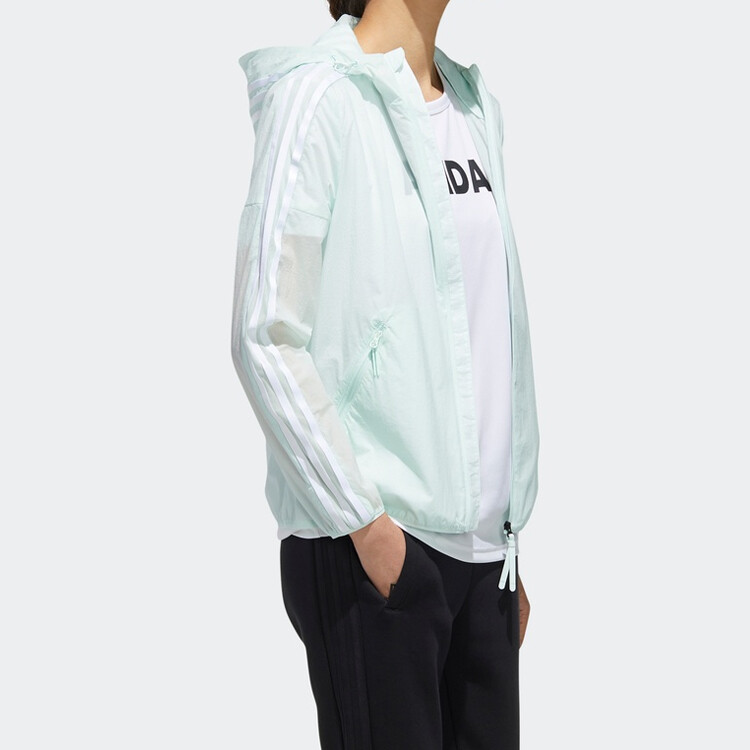 Куртка женская светло-зеленая Adidas, светло-зеленый — фото 4