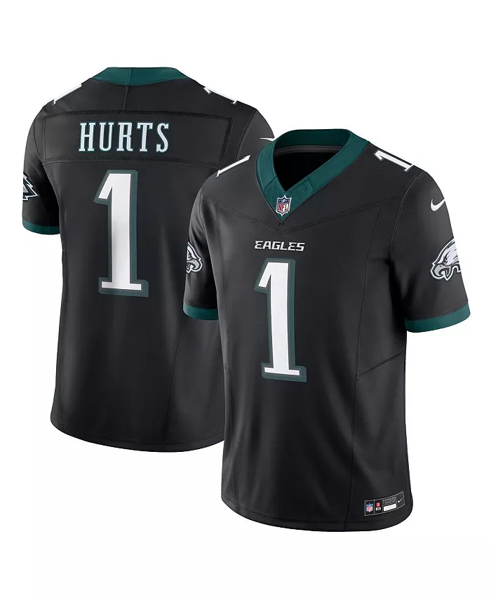 

Мужская лимитированная джерси Jalen Hurts Kelly Philadelphia Eagles Vapor F.U.S.E Nike, черный