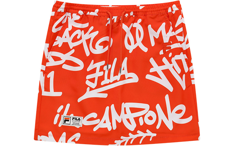 

Повседневная короткая юбка женская хурма оранжевая FILA FUSION