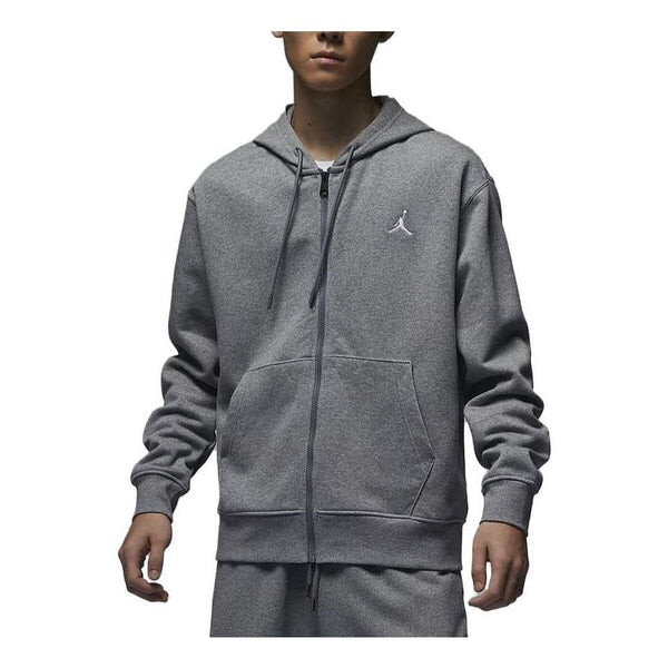 Толстовка Air Jordan Essential Fleece Full Zip Hoodie 'Grey', серый — фото 2