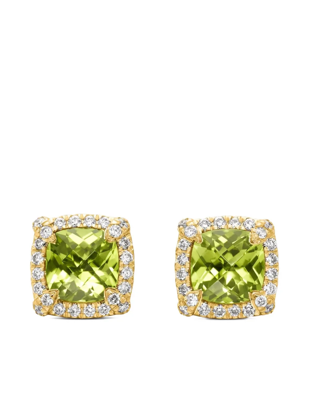 

Серьги Chatelaine из желтого золота с бриллиантами и перидотом (5 мм) David Yurman, золотой