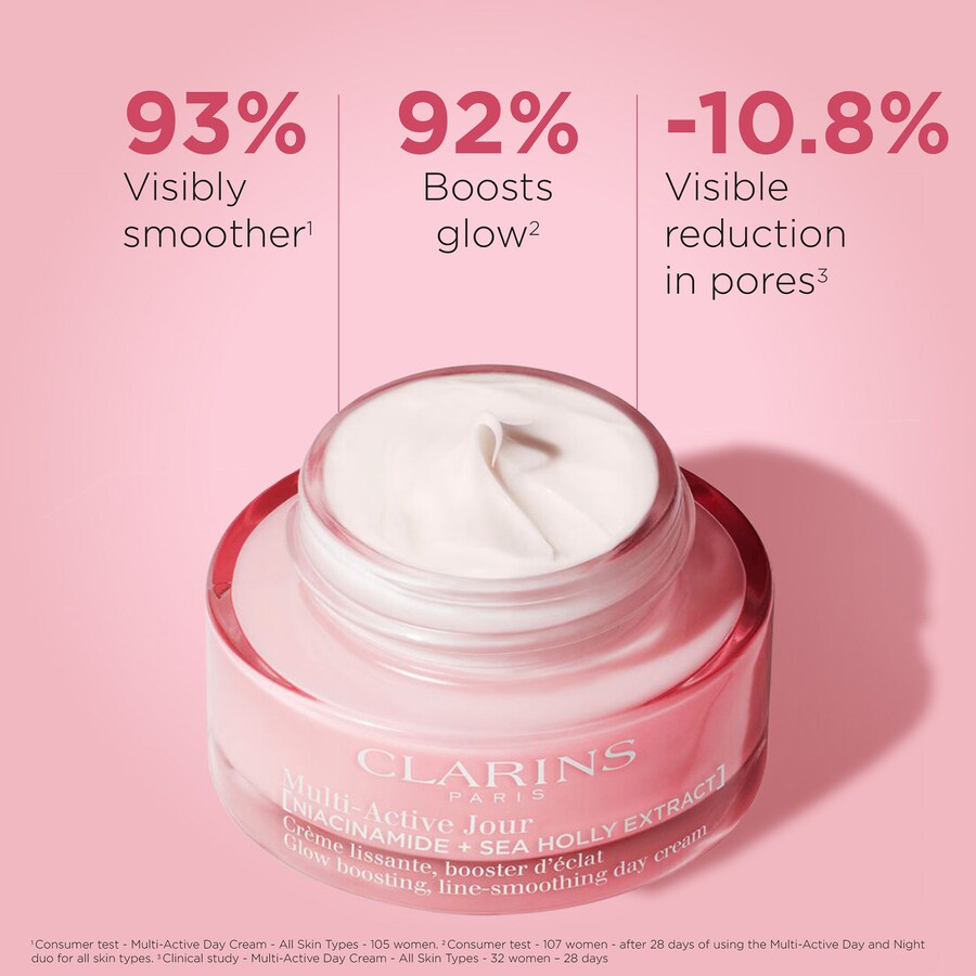 Крем для лица Clarins — Многофункциональный дневной увлажняющий для разглаживания морщин, сужения пор и придания, 50 мл — фото 2