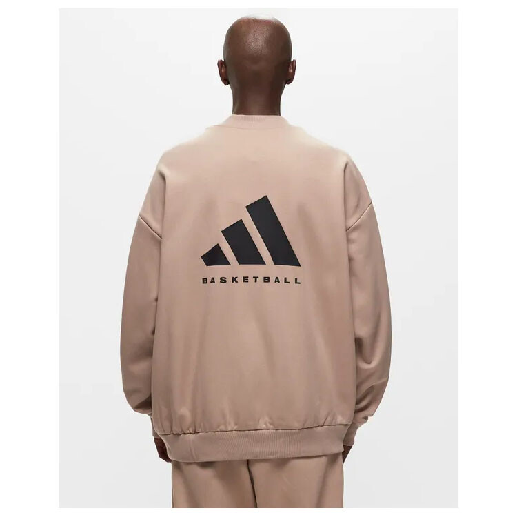 Толстовка унисекс перламутровый дымчатый серый Adidas, серый — фото 4
