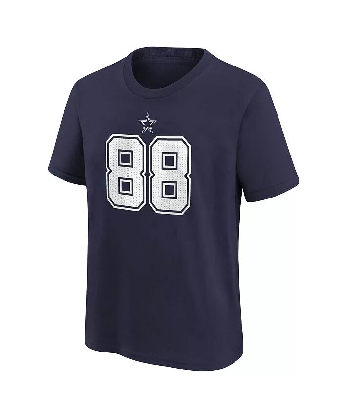 Футболка с именем и номером игрока CeeDee Lamb Navy Dallas Cowboys для мальчиков и девочек дошкольного возраста Nike — фото 2
