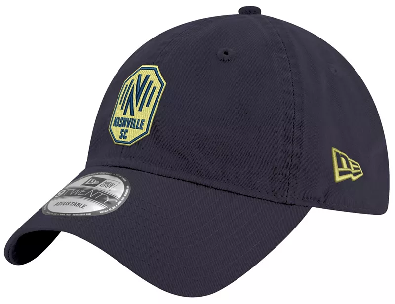 

Темно-синяя регулируемая шапка с логотипом New Era Adult Nashville SC 9Twenty