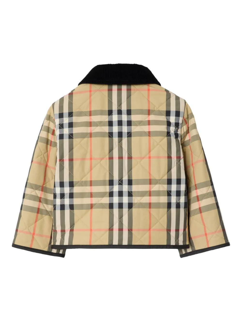 Стеганая куртка в клетку BURBERRY KIDS, нейтральный — фото 2