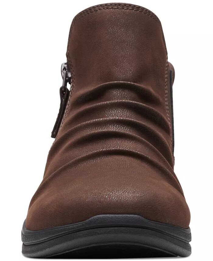 Женские ботильоны Breeze Range со сборками до щиколотки Clarks, коричневый — фото 4