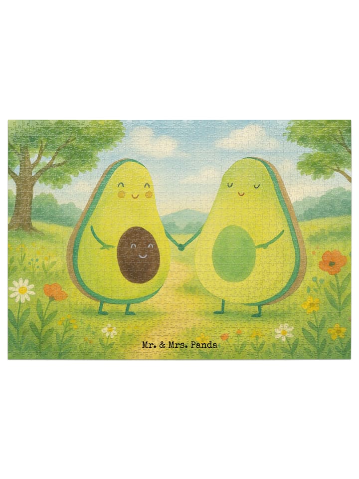 

Mr. & Mrs. Panda Дизайн «Пазл Авокадо Пара» без слов, белый