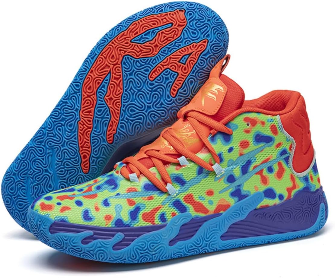 

Высокие баскетбольные кроссовки CTKVbmeoi для мужчин, модные спортивные кроссовки с противоскользящей подошвой для тренировок на площадке, бега и ежедневного спорта, синий