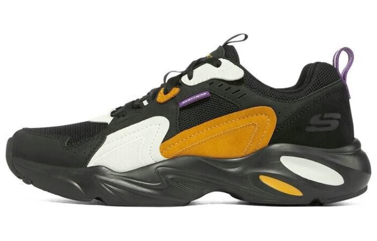 

Кроссовки мужские толстые низкие черные/желтые/белые/фиолетовые Skechers, Черный, Кроссовки мужские толстые низкие черные/желтые/белые/фиолетовые Skechers