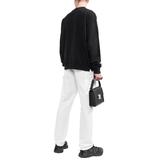 Толстовка Men's OFF-WHITE FW22 Logo Embroidered Round Neck Long Sleeves Black, черный — фото 3