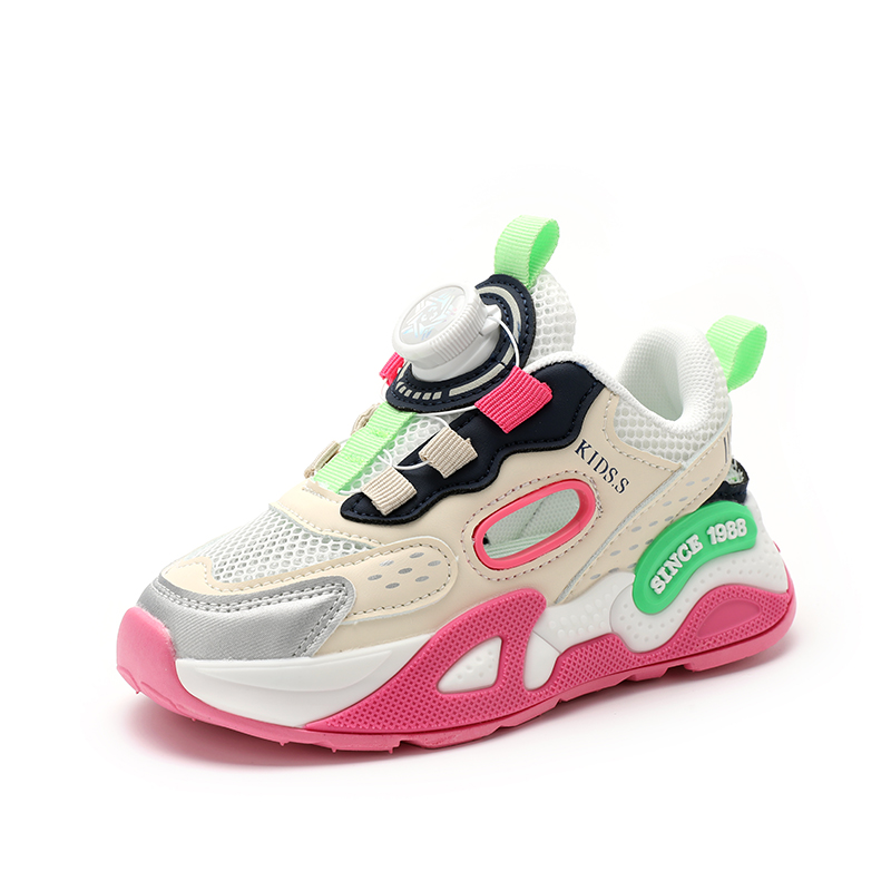 

Нескользящие, дышащие, легкие, амортизирующие, низкие детские кроссовки для повседневной носки. SUPEREDGE, розовый