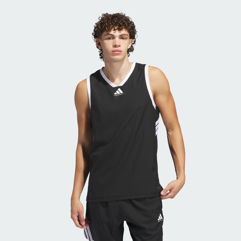 

Спортивный топ Adidas Crazy Lite Jersey, черный/белый