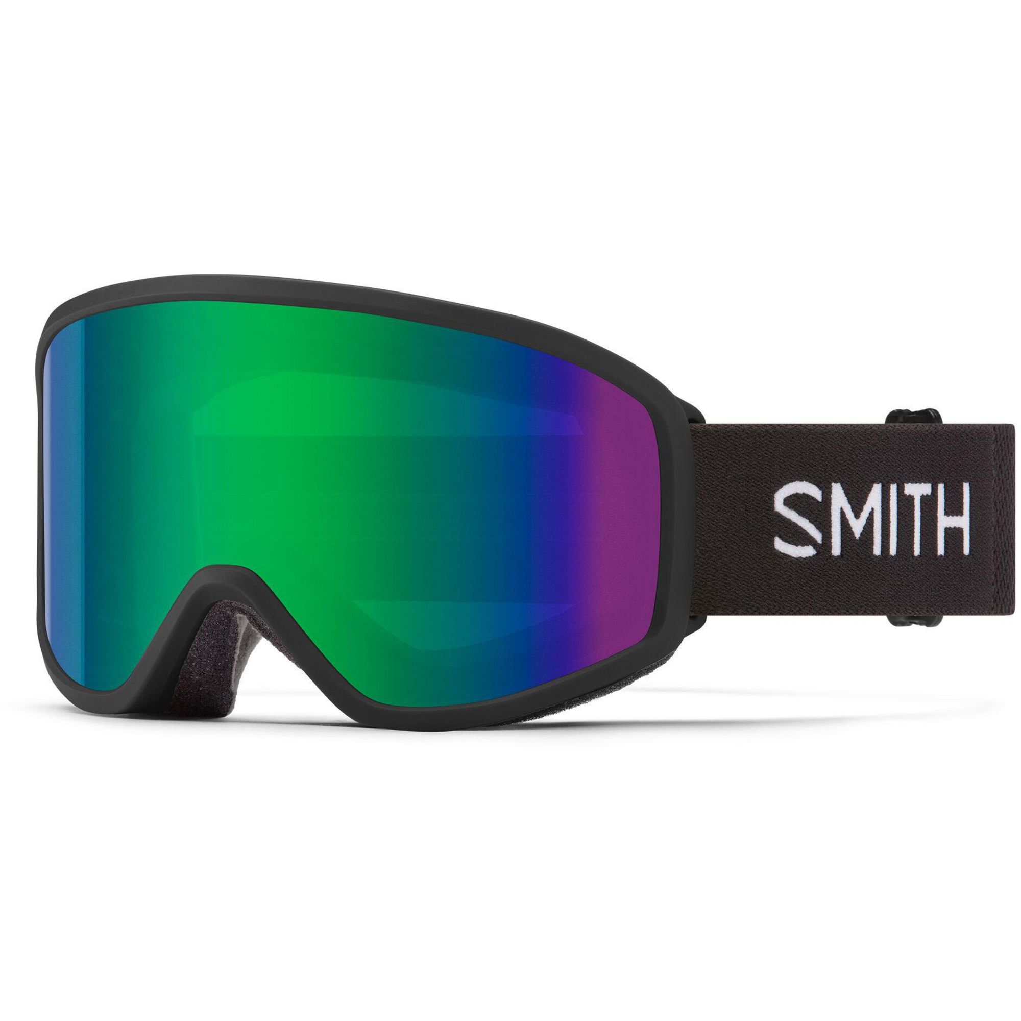 

Горнолыжные очки Reason OTG Smith, Black/Green Sol-X Mirror