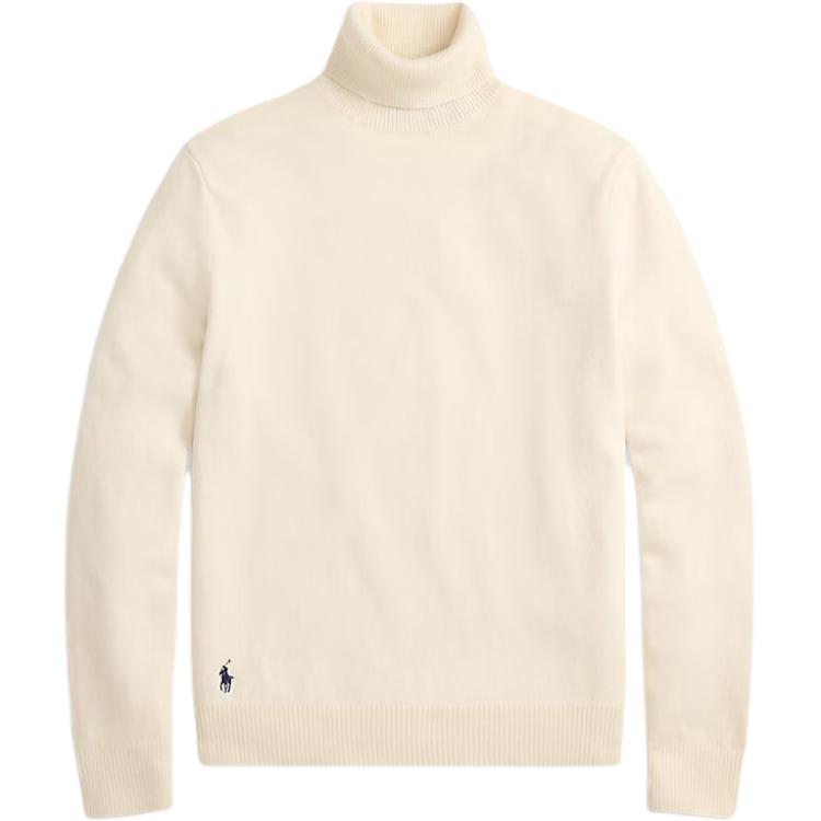 

Свитер с вышивкой и воротником-стойкой Polo Ralph Lauren, кремовый
