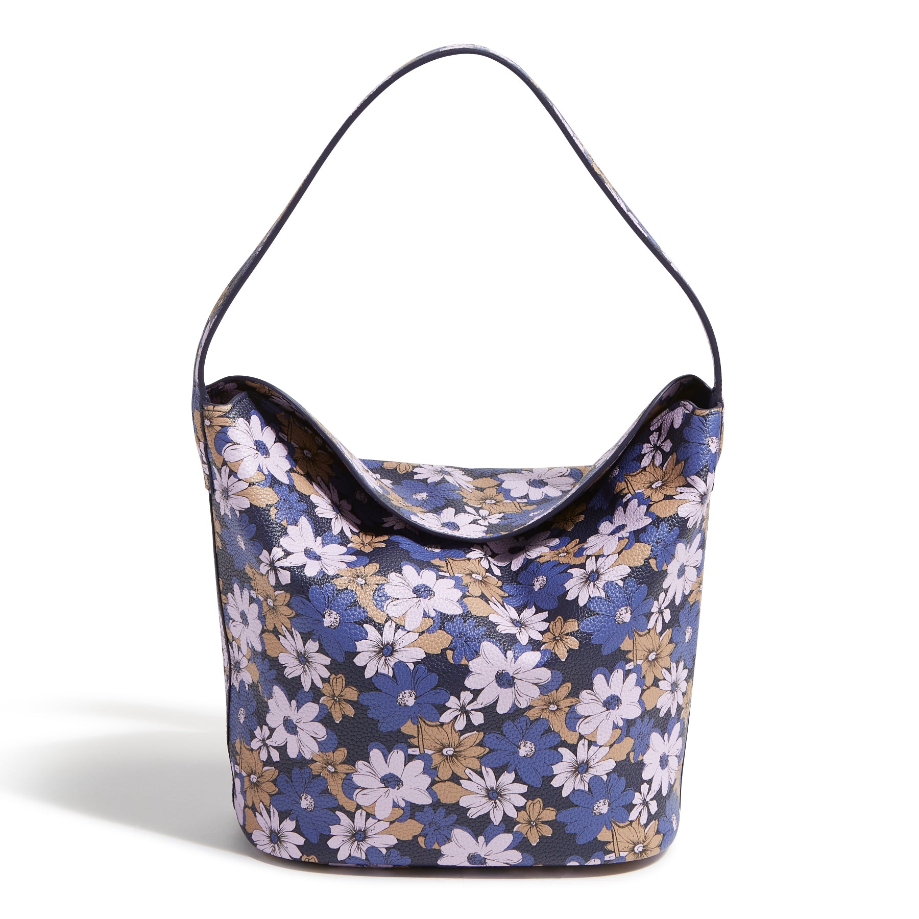 

Выходная искусственная кожаная мягкая сумка-ведро через плечо Vera Bradley, Trellis Floral