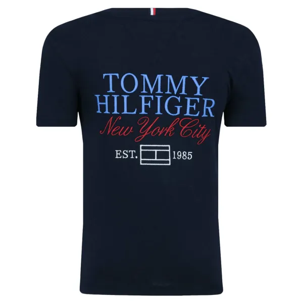 Футболка стандартного кроя с вышитым логотипом на спине Tommy Hilfiger, синий — фото 2
