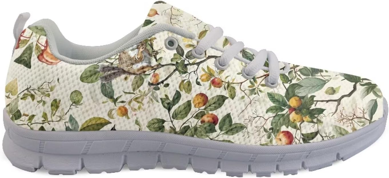 

Гольф-обувь, модные кроссовки на шнуровке, легкие кроссовки для фитнеса, спортзала, тенниса, бега и походов Getelinseng, Squirrel Fruit Leaf