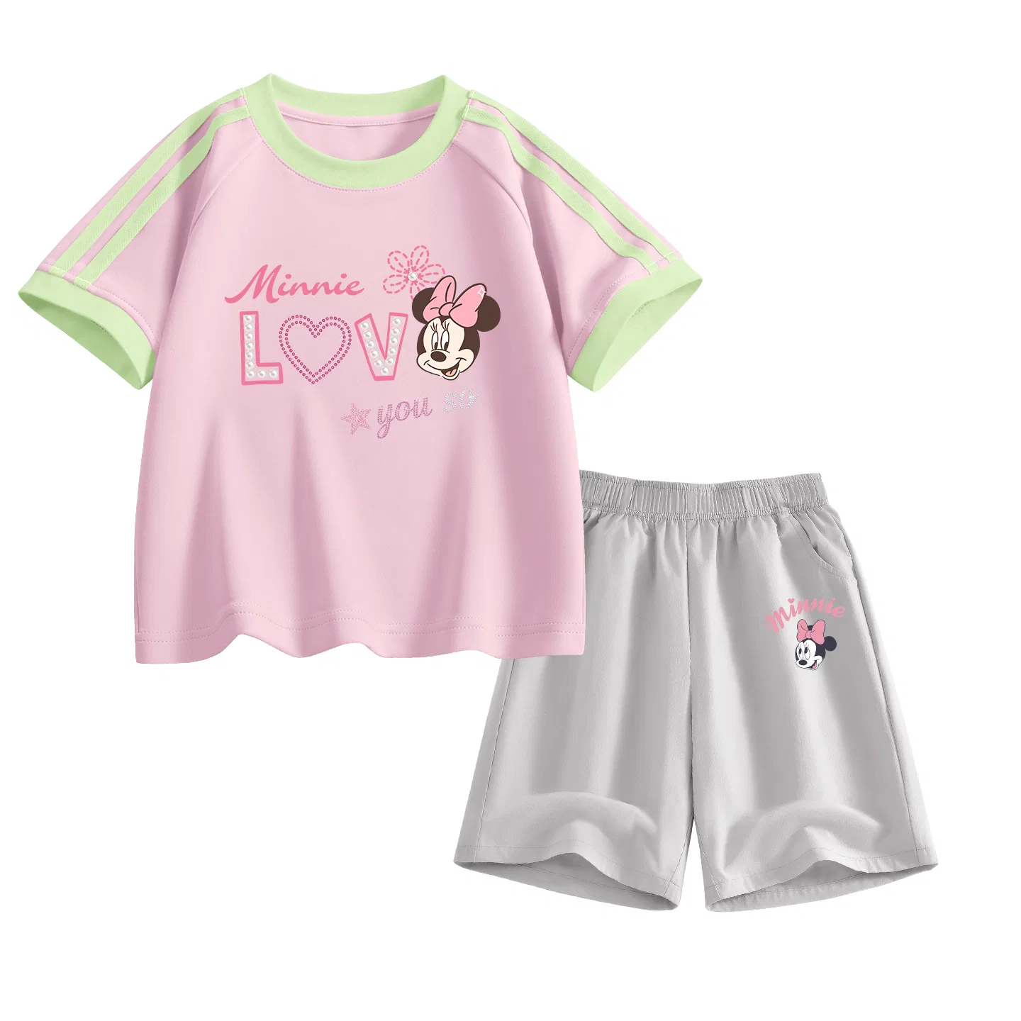 Детский спортивный костюм Casual Sportswear Disney, розовый и серый