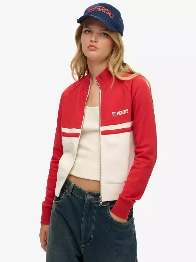 Спортивная куртка на молнии Athletic Essentials, цвет Varsity Red Superdry