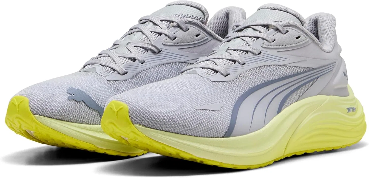 Мужские кроссовки Puma Electrify Nitro 4 для бега по улицам, Vibrant Silver Deep Plum Apple Spritz — фото 2