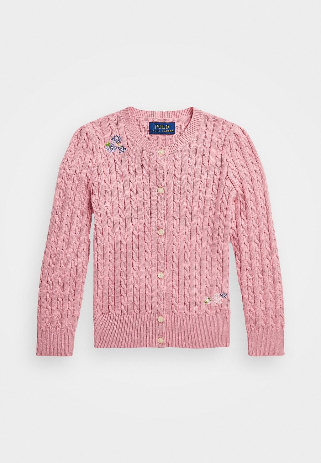 

Кардиган FLORAL MINI-CABLE COTTON CARDIGAN Ralph Lauren, розовый