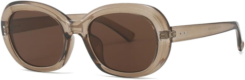 

Популярные модные овальные солнцезащитные очки в стиле панк с заклепками для мужчин, солнцезащитные очки UV400, ретро-очки для женщин, круглые оранжевые солнцезащитные очки LXLHWN, Tea Tea