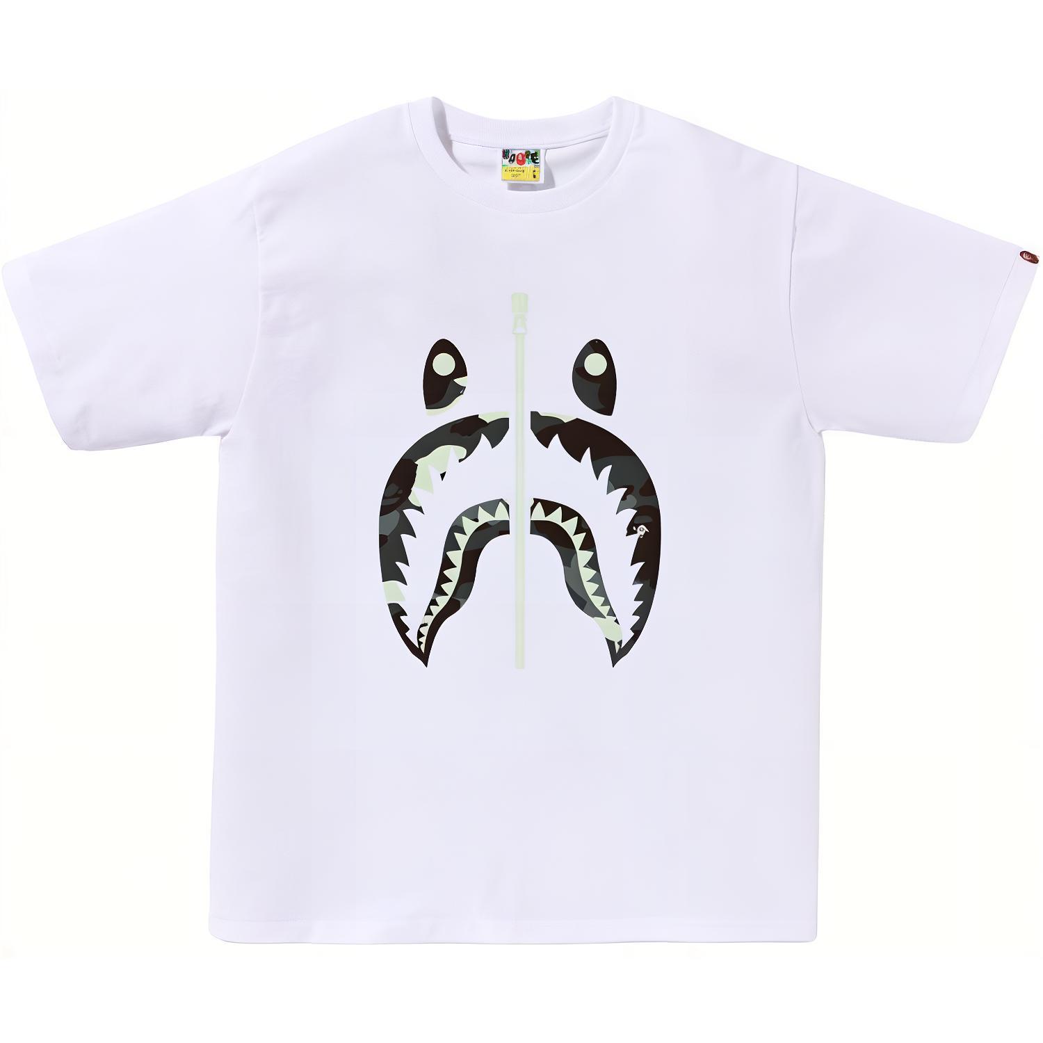 

Футболка с принтом Shark A BATHING APE, белый