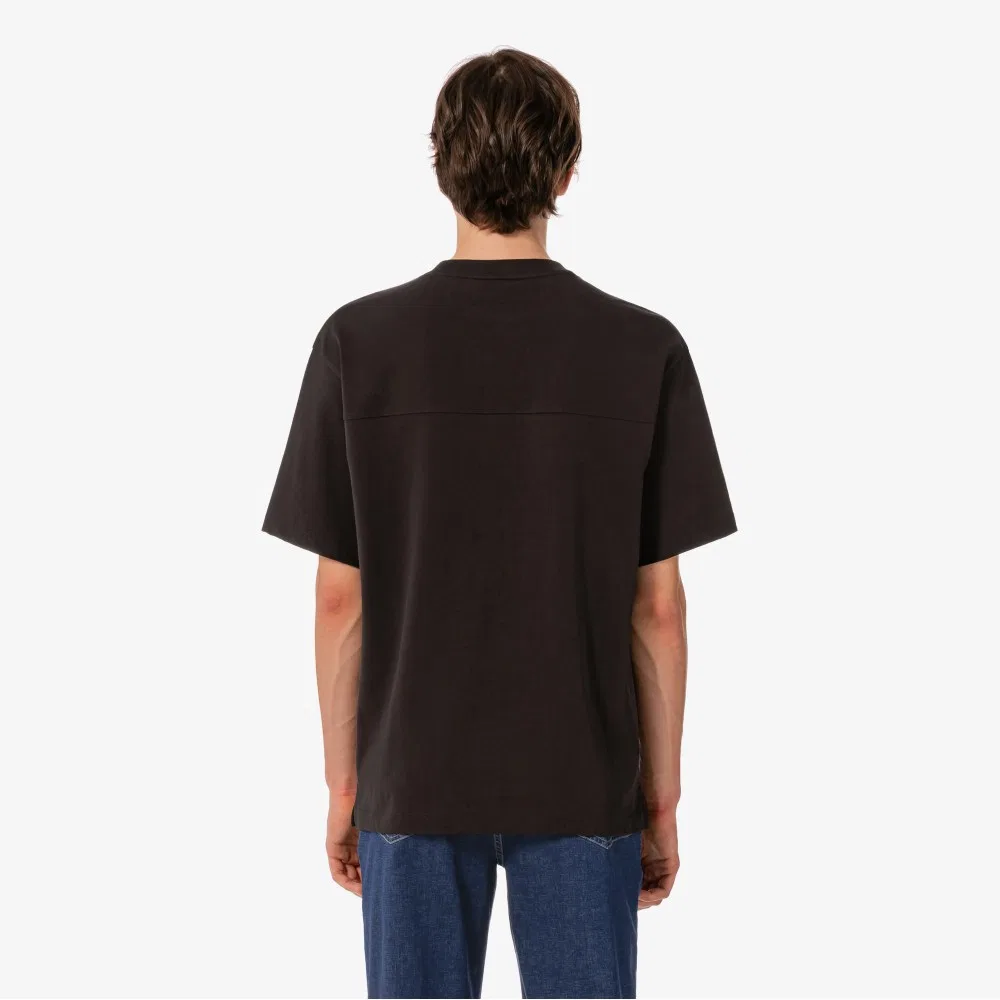 Футболка мужская Lacoste с коротким рукавом, тканые вставки, коричневый — фото 3