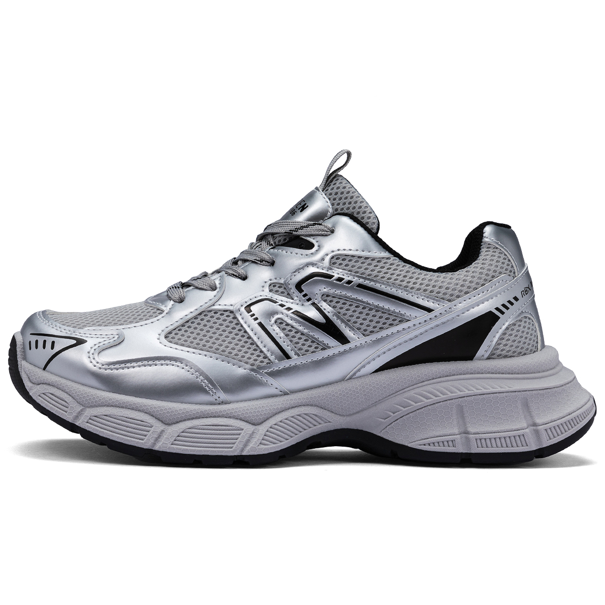 

RENBEN Легкие противоскользящие массивные кроссовки мужские низкие айвори серебро, цвет Ivory Silver