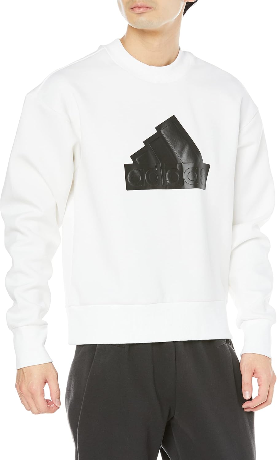 

Мужская толстовка Adidas ECT62 Future Icon Badge of Sports с круглым вырезом, белый/черный