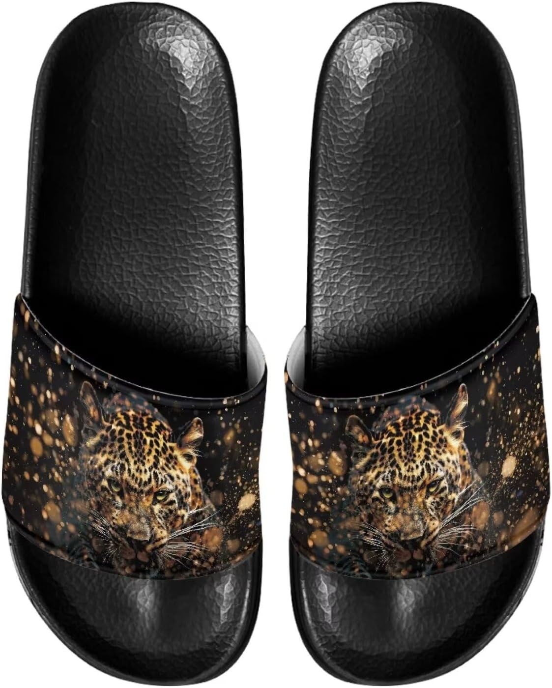 

Мужские шлепанцы, плоские тапочки, нескользящие, быстросохнущие, мягкие, легкие, для душа Jrysaedy, Leopard