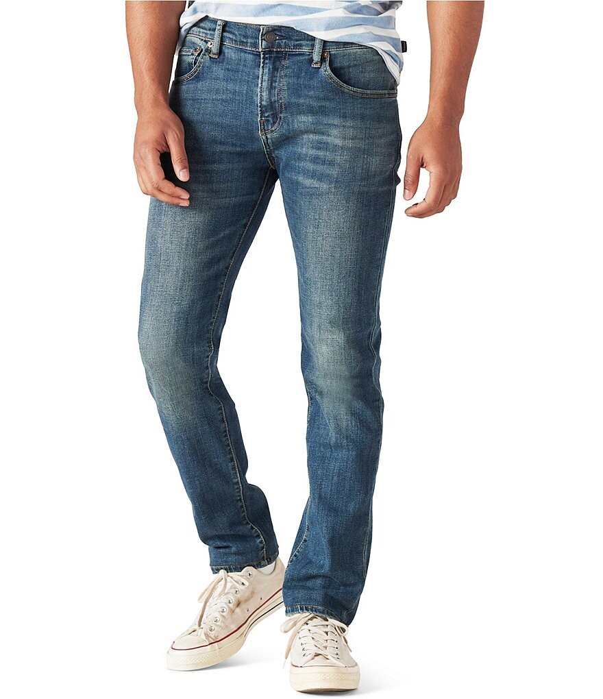 

Прямые джинсы узкого кроя Lucky Brand 110 McArthur COOLMAX, синий