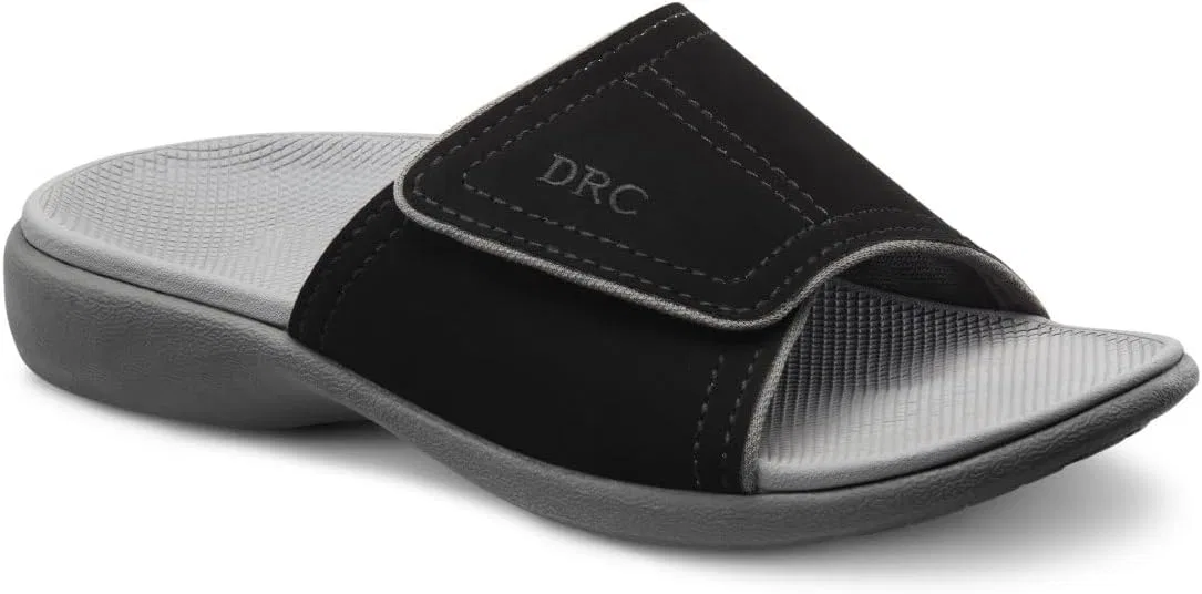 Мужские сандалии Dr. Comfort Connor из нубука, Black