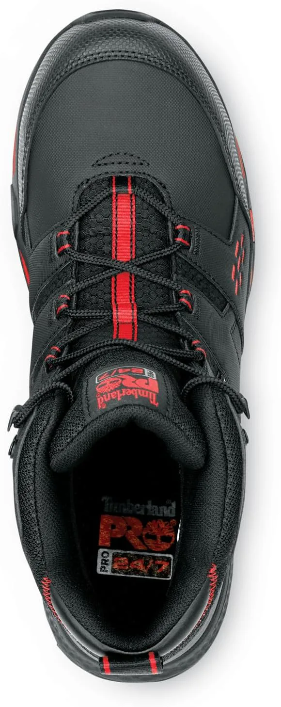 Мужские рабочие ботинки Timberland PRO Switchback LT с композитным носком и водонепроницаемой защитой, черный/красный — фото 2
