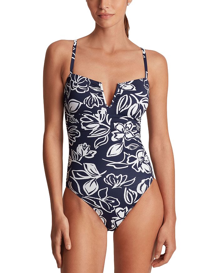 

Принтованный купальник-монокини Over The Shoulder Ralph Lauren, мультиколор