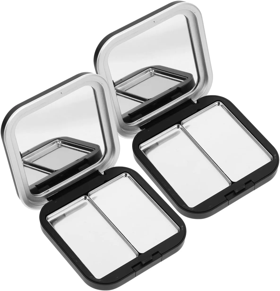 Магнитная палетка для теней KALLORY, 2 ячейки, 7.7x7.7x1.4 см, черный