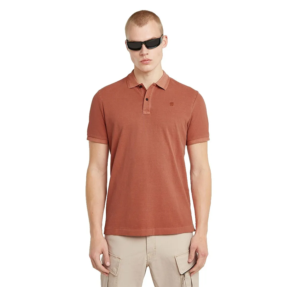 

Поло с коротким рукавом G-Star Dunda Overdyed Slim, оранжевый
